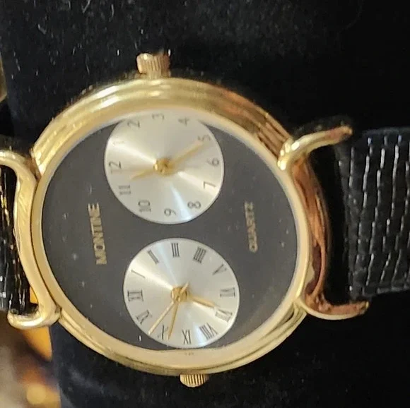 Vintage Montine Dual time Watch swiss - Picture 3 of 6